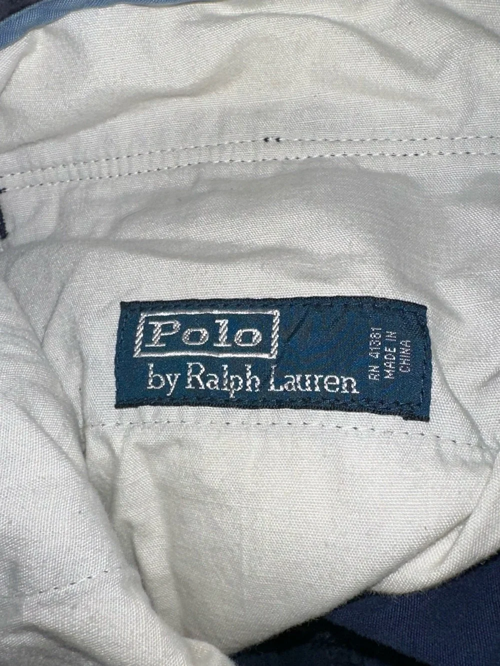 Vintage Polo Ralph Lauren Military Cargo Pants Cotton Blue Size 36x30  AA22